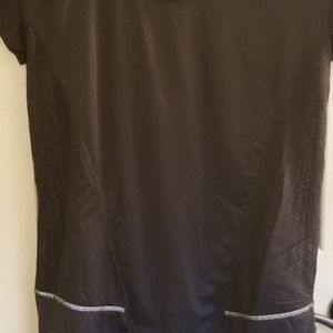 LOLË wicking shirt mesh reflector black medium